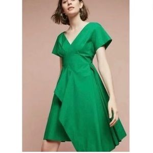 Maeve Seamed Poplin Origami Midi Dress. Size 12